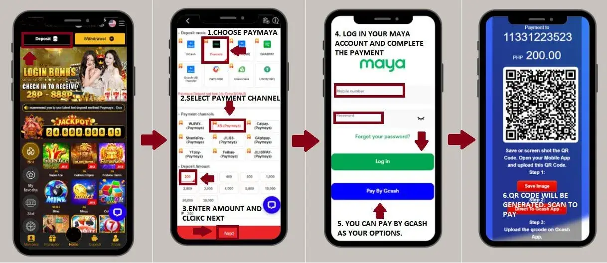 GGBET Deposit using Paymaya